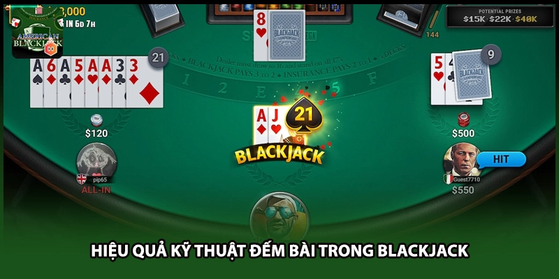 Hiệu quả kỹ thuật đếm bài trong Blackjack